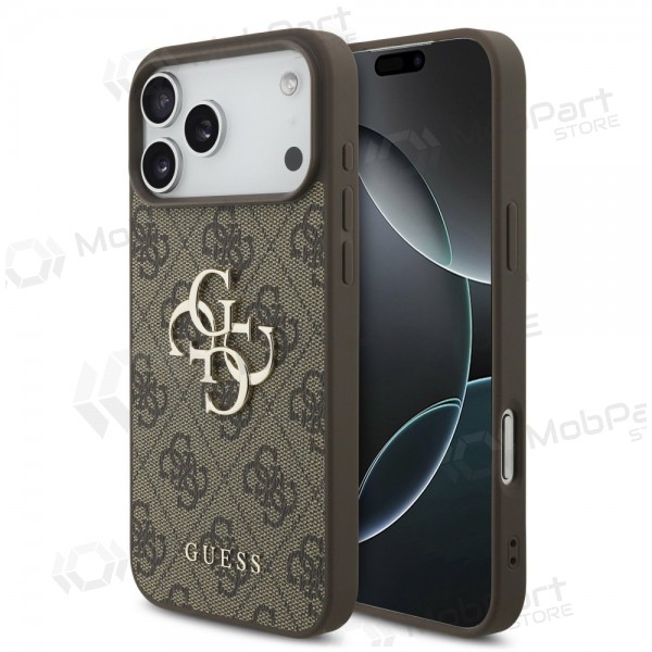 Apple iPhone 17 Pro Max ümbris - Guess PU 4G Metal Logo (pruun)