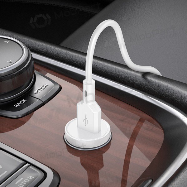 Laadija automobilinis Borofone BZ18 Quick Charge 3.0 18W + MicroUSB (valged)