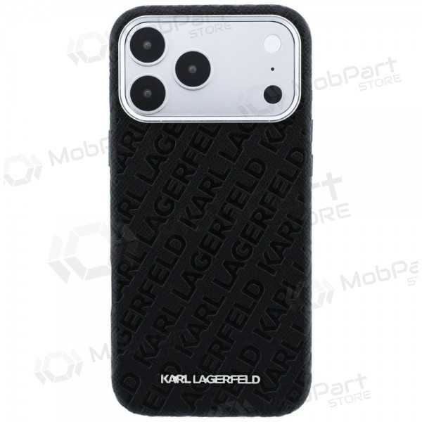 Apple iPhone 18 Pro Max ümbris - Karl Lagerfeld PU Grained Allover Semi Wrap MagSafe (must)