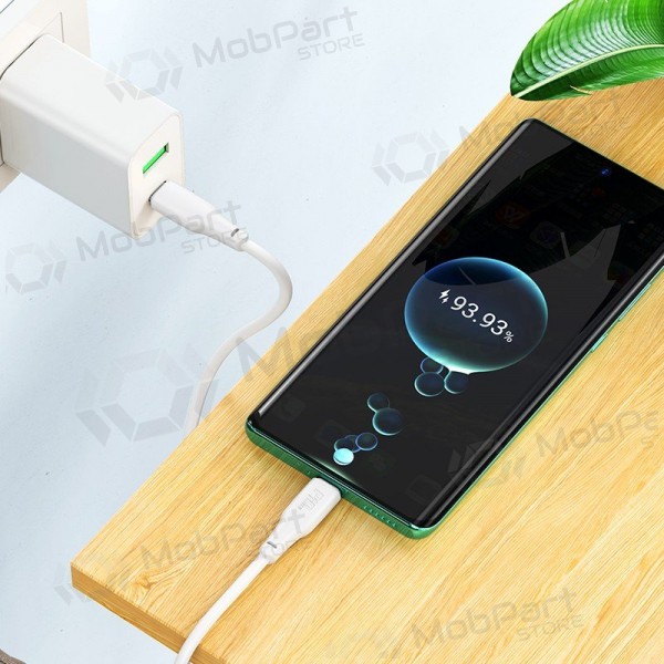 USB-C kaabel Hoco X93 USB-C kuni USB-C 1 m 100 W valge