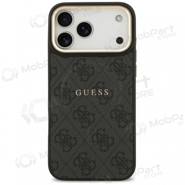 Apple iPhone 17 Pro ümbris - Guess PU Leather 4G Gold Frame MagSafe (must)