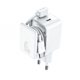 Laadija Joyroom JR-TCL05 45W 2xUSB-C valged