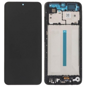 Ekranas Xiaomi Redmi A5 (Short Flex)koos  lietimui jautriu stikliuku ja rėmeliu Black originaalne (service pack)
