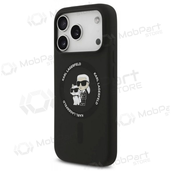 Apple iPhone 17 Pro ümbris - Karl Lagerfeld Liquid Silicone Karl and Choupette MagSafe (must)