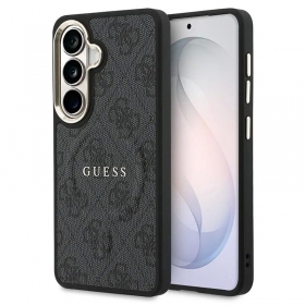 Samsung Galaxy S26 ümbris - Guess PU Leather 4G Gold Frame Magnetic (pruun)