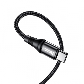 USB kaabel Hoco X50 Exquisito Type-C - Type-C 100W 1.0m (mustad)