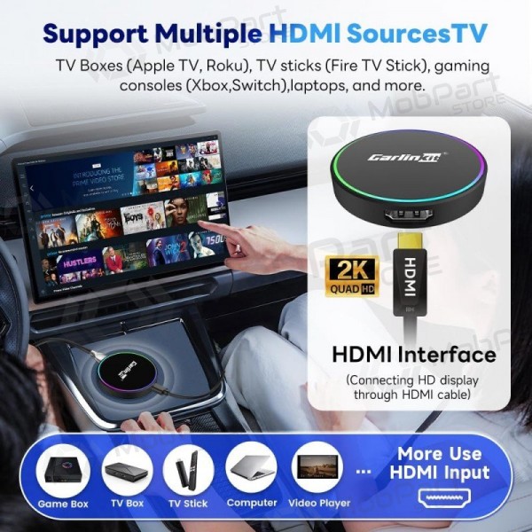 CarPlay adapter Carlinkit HD2CP Pro juhtmevaba Android Auto must