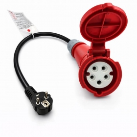 Adapter Reach CEE 16A 400 V kuni 220 V Schuko must
