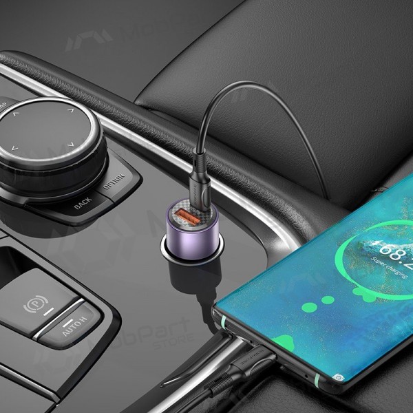 Autolaadija Borofone BZ20A 83 W PD QC 3.0 USB-C + USB-A must
