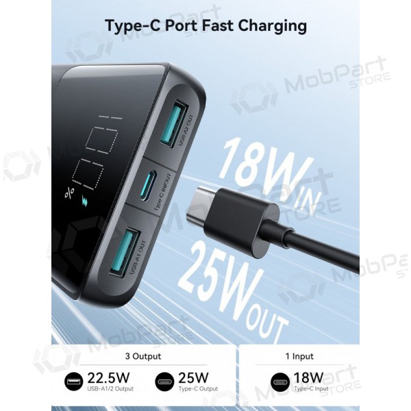 Väline patarei / aku Power Bank Joyroom JR-PBF20 22.5W 10000mAh must