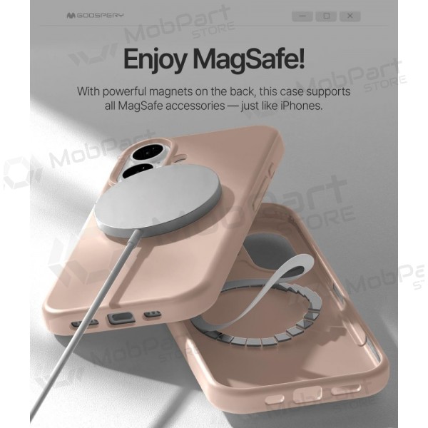 Ümbris Mercury Pure Magsafe Silicon Case Apple iPhone 17 roosa liivavärv