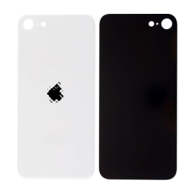 Apple iPhone SE 2020 / SE 2022 patareipesade kaas (tagakaas) (valged) (bigger hole for camera)