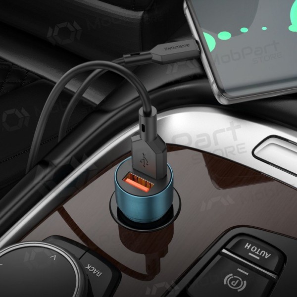 Laadija automobilinis Borofone BZ19B 2xUSB-A QC3.0 36W mustad