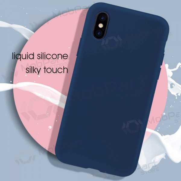 Apple iPhone 13 Pro ümbris - Liquid Silicone 1.5mm (tumesinine)