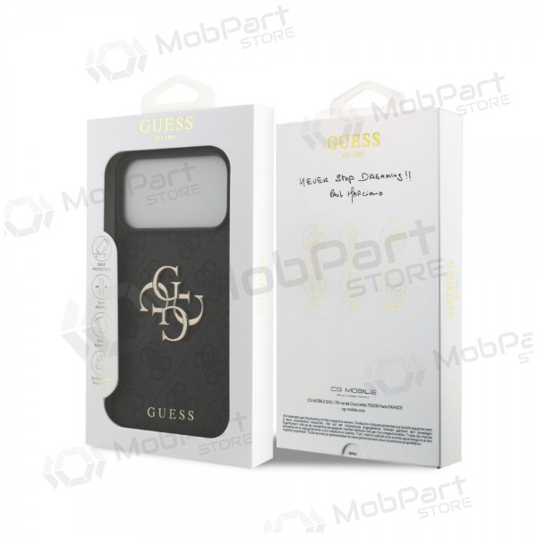 Apple iPhone 18 Pro Max ümbris - Guess PU 4G Metal Logo (hall)