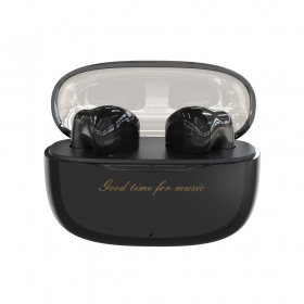 Dudao U8 Bluetooth USB-C mustad juhtmevabad kõrvaklapid mikrofoniga