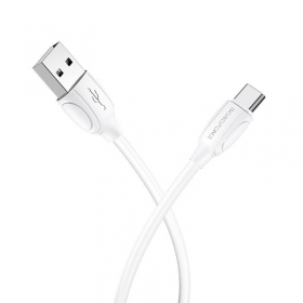 USB kaabel Borofone BX19 USB-A to USB-C 1.0m valged