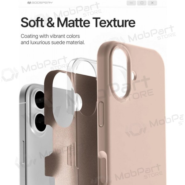 Ümbris Mercury Pure Magsafe Silicon Case Apple iPhone 17 roosa liivavärv
