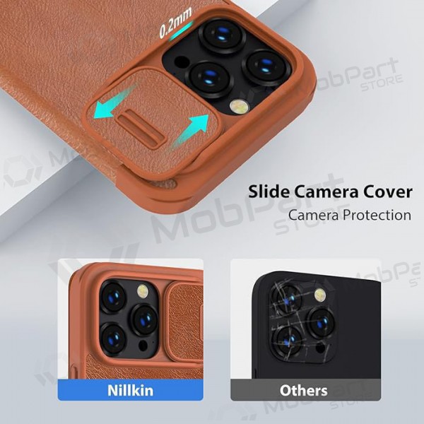Apple iPhone 14 Pro ümbris „Nillkin Leather“ (pruun) Apple iPhone 14 Pro ümbris „Nillkin Leather“ (pruun)