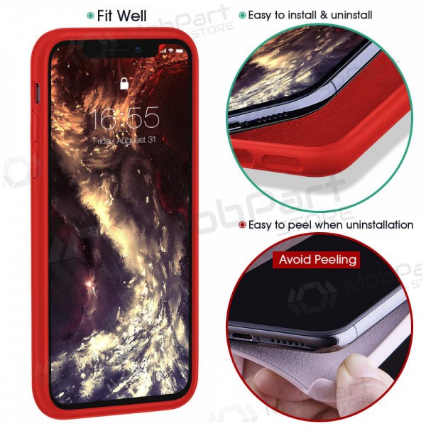 Apple iPhone X / XS ümbris - Liquid Silicone 2.0mm (punane)