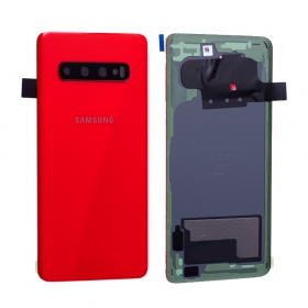Samsung G973 Galaxy S10 patareipesade kaas (tagakaas) punane (Cardinal Red) (kasutatud grade C, originaalne)