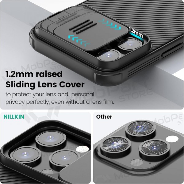 Apple iPhone 15 Plus ümbris „Nillkin CamShield Pro“ (mustad) Apple iPhone 15 Plus ümbris „Nillkin CamShield Pro“ (mustad)