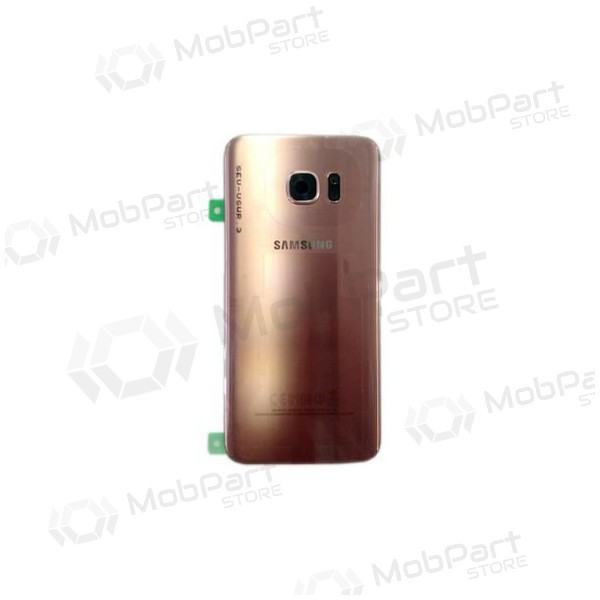 Samsung G935F Galaxy S7 Edge patareipesade kaas (tagakaas) roosi värvi (rose pink) (kasutatud grade B, originaalne)
