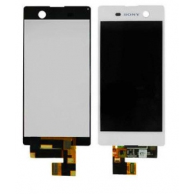 Sony E5603 Xperia M5 / E5606 / E5633 / E5653 / E5663 LCD ekraan kartu su liečiamu stikliuku (valged) - Premium