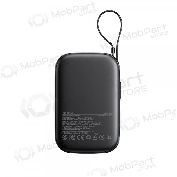 Väline patarei / aku Power Bank Joyroom JR-PBF18 22.5W with Lightning cable 10000mAh must Väline patarei / aku Power Bank Joyroom JR-PBF18 22.5W with Lightning cable 10000mAh must