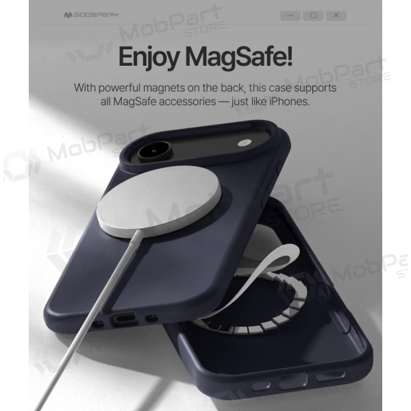 Apple iPhone Air ümbris Mercury - Pure Magsafe Silicon Case (tumesinine)