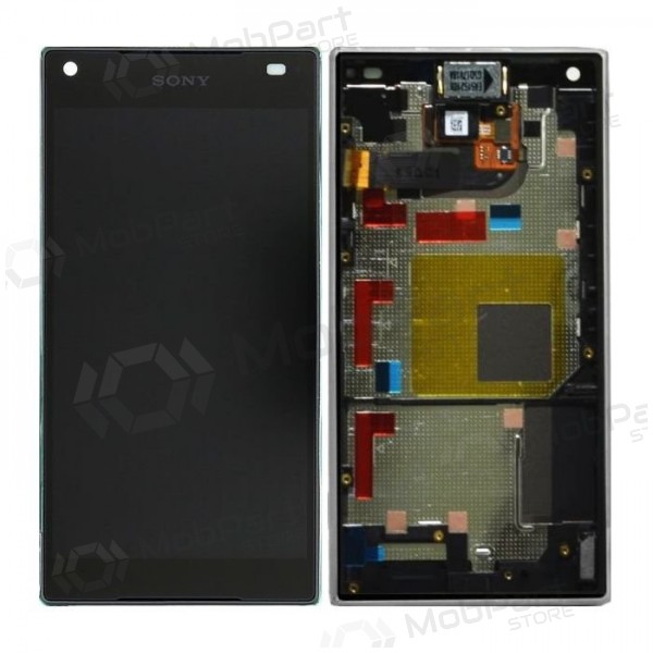 Sony E5803 / E5823 Xperia Z5 Compact ekraan (mustad) (koos raamiga) (kasutatud grade B, originaalne)