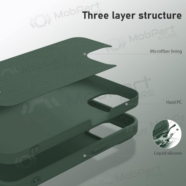 Apple iPhone 14 Pro ümbris „Nillkin Silicone“ (tumeroheline) Apple iPhone 14 Pro ümbris „Nillkin Silicone“ (tumeroheline)