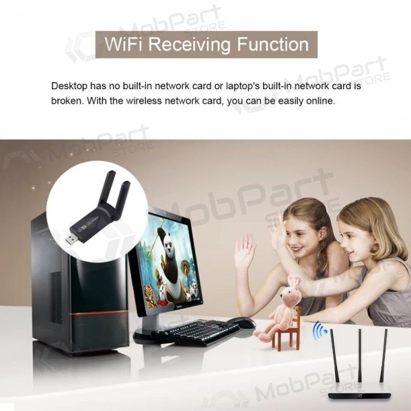 USB Wi-Fi adapter Reach UWA-1 1300Mbps 802.11ac/a/b/g/n mustad