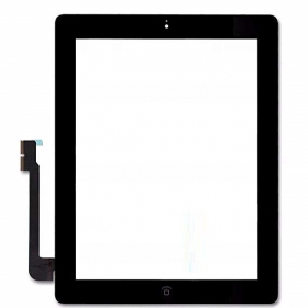 Apple iPad 3 puutetundlik klaas su Home mygtuku ja laikikliais (mustad)