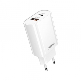 Telefoni laadija Remax RP-U37 20 W USB-C + USB-A valge