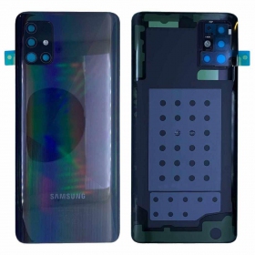 Samsung A515 Galaxy A51 2020 patareipesade kaas (tagakaas) mustad (Prism Crush Black) (kasutatud grade C, originaalne)