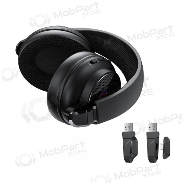 Juodos belaidės žaidimų ausinės Acefast H15 Gaming su mikrofonu USB-C