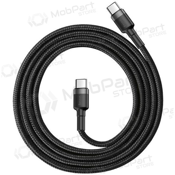 Kaabel Baseus Cafule PD Type-C - Type-C 3.0A 60W (hall-mustad) 1.0m CATKLF-GG1