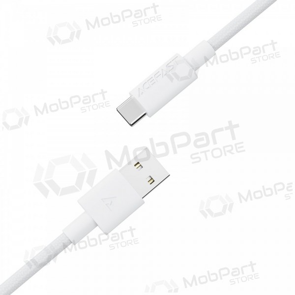 USB kaabel Acefast C18-04 USB-A to USB-C 1.2m valged