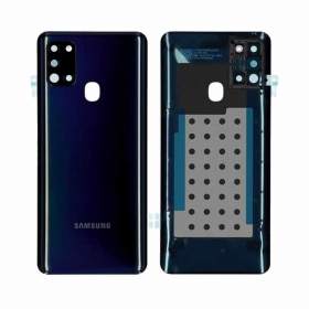Samsung A217 Galaxy A21s 2020 patareipesade kaas (tagakaas) (mustad) (kasutatud grade C, originaalne)