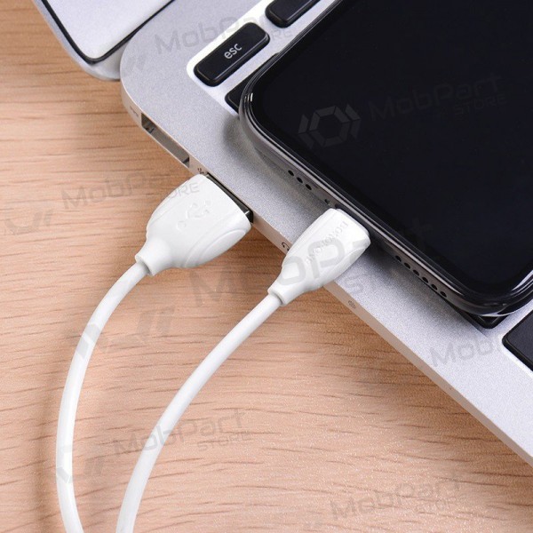 Lightning kaabel Borofone BX19 USB-A to Lightning 1 m valge