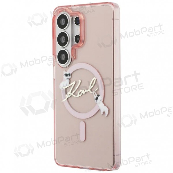 Samsung Galaxy S26 Ultra ümbris - Karl Lagerfeld IML Choupette Karl Script Logo Magnetic (roosa)