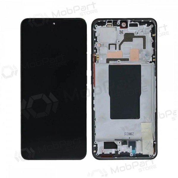Ekranas Xiaomi 12T/12T Pro su lietimui jautriu stikliuku ja rėmeliu Black originaalne (service pack)
