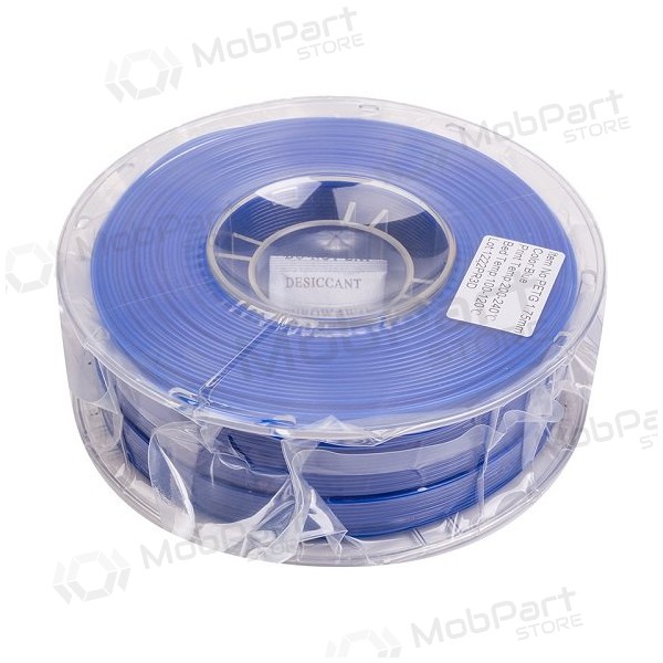 3D spausdinimo plastikas PETG, 1.75mm, 1kg, sinised 3D spausdinimo plastikas PETG, 1.75mm, 1kg, sinised