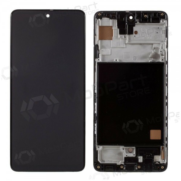 Samsung M515 Galaxy M51 2020 ekraan (mustad) (koos raamiga) (service pack) (originaalne)