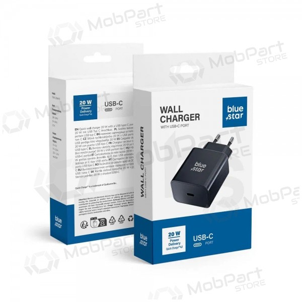 Telefonilaadija Blue Star TFB-TC-20WPD 20 W USB-C must