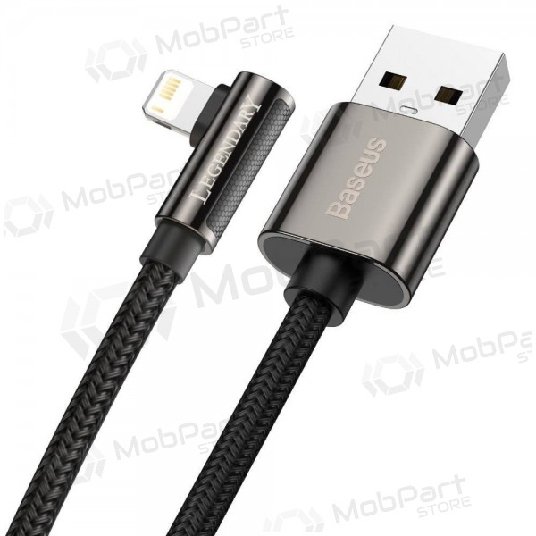 USB kaabel Baseus Legend Lightning 2.4A 2.0m (mustad) CALCS-A01
