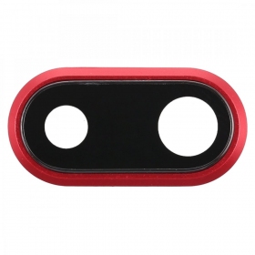 Apple iPhone 8 Plus kaamera klaas (punane) (koos raamiga)
