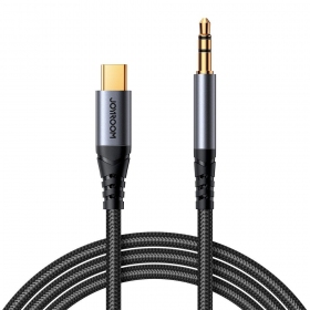 Audio kaabel Joyroom SY-A07 USB-C to 3,5mm 1.2m mustad
