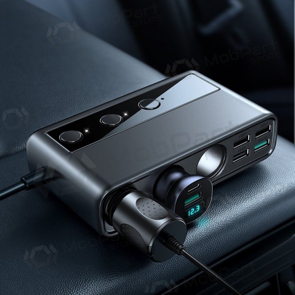 Laadija automobilinis Joyroom 9in1 154W 3x12V, PD USB Type-C, QC3.0 USB-A, 4xUSB-A JR-CL06